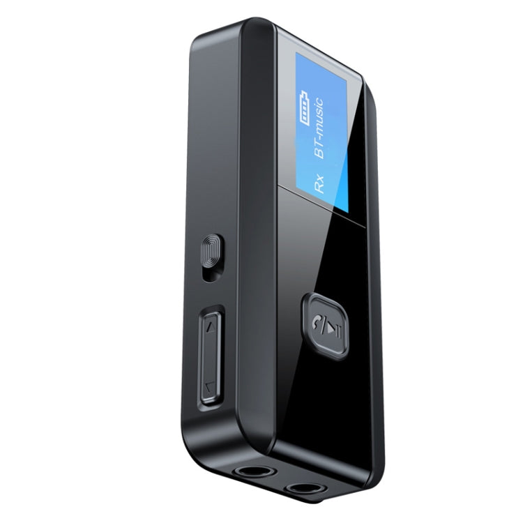 C29 2 in 1 USB Bluetooth 5.0 Audio Receiver Transmitter with LCD Display(Black)