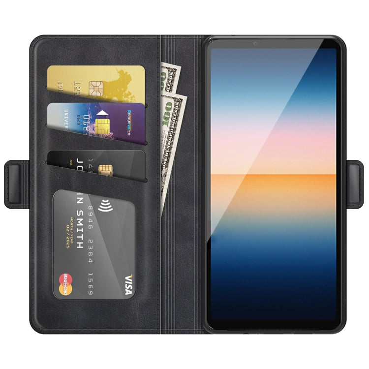 For Sony Xperia 10 III Dual-side Magnetic Buckle Horizontal Flip Leather Case with Holder & Card Slots & Wallet