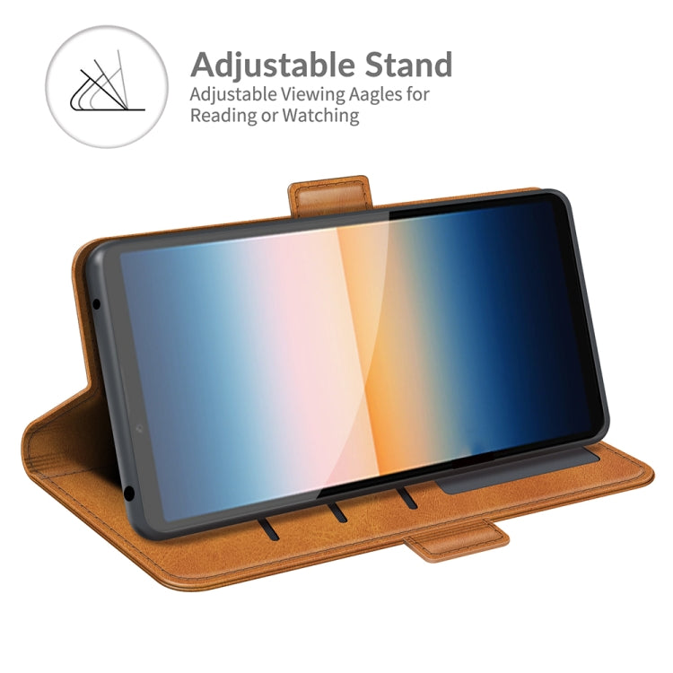 For Sony Xperia 10 III Dual-side Magnetic Buckle Horizontal Flip Leather Case with Holder & Card Slots & Wallet