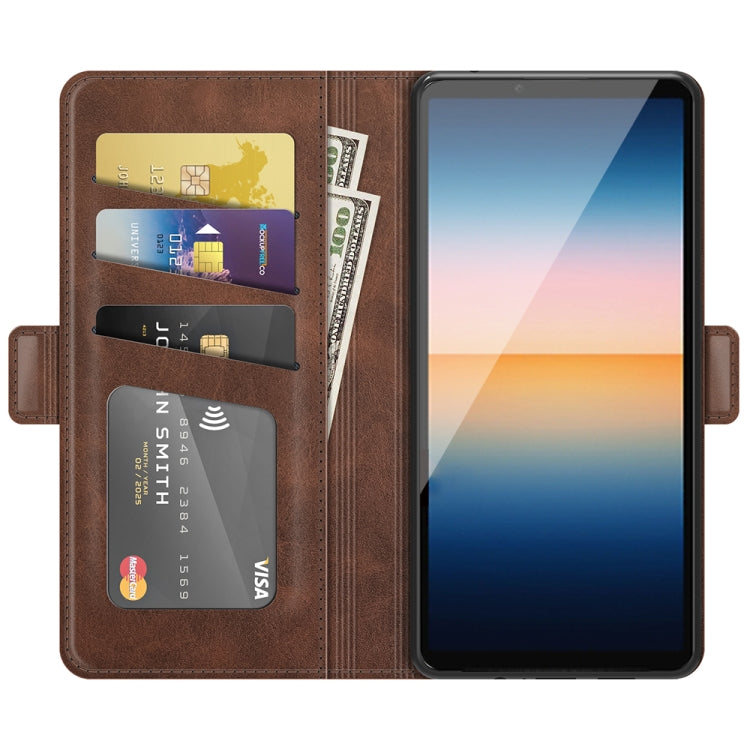 For Sony Xperia 10 III Dual-side Magnetic Buckle Horizontal Flip Leather Case with Holder & Card Slots & Wallet