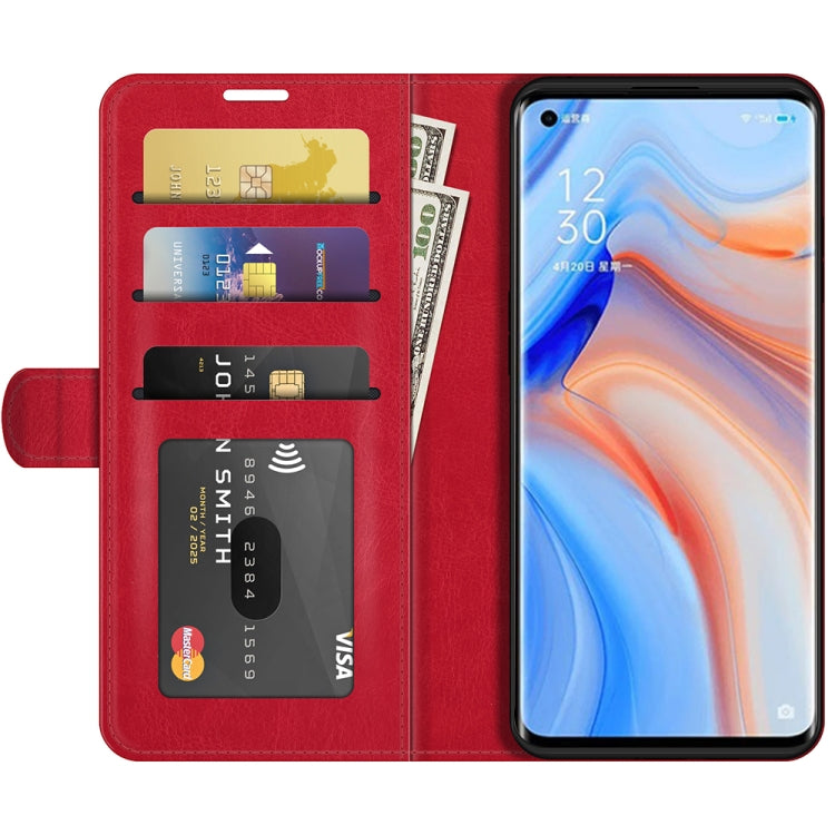 For OPPO Reno5 Pro+ / Find X3 Neo R64 Texture Single Horizontal Flip Protective Case with Holder & Card Slots & Wallet& Photo Frame