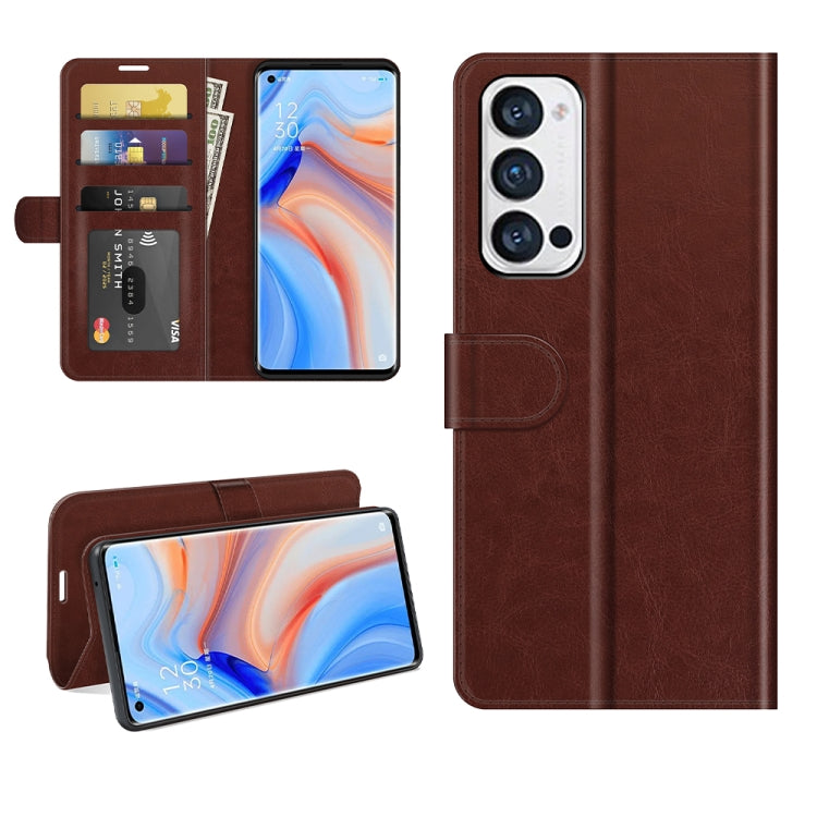 For OPPO Reno5 Pro+ / Find X3 Neo R64 Texture Single Horizontal Flip Protective Case with Holder & Card Slots & Wallet& Photo Frame