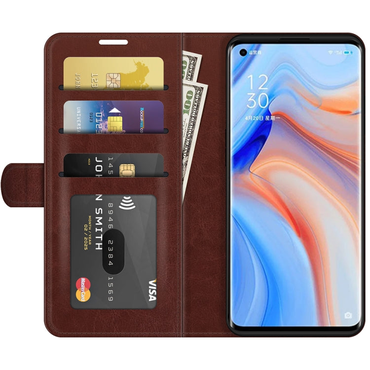 For OPPO Reno5 Pro+ / Find X3 Neo R64 Texture Single Horizontal Flip Protective Case with Holder & Card Slots & Wallet& Photo Frame