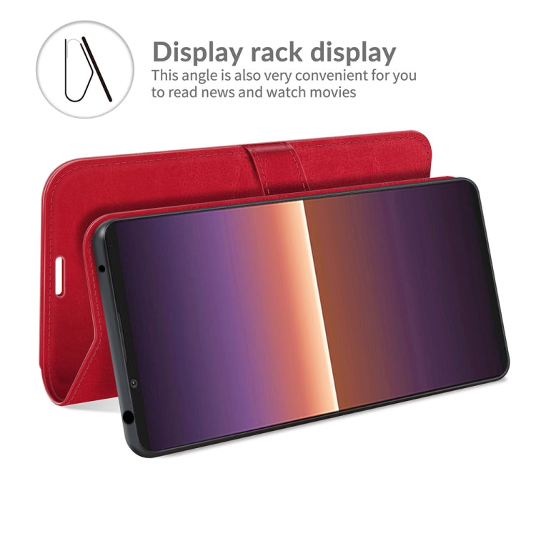 For Sony Xperia 1 III R64 Texture Single Horizontal Flip Protective Case with Holder & Card Slots & Wallet& Photo Frame