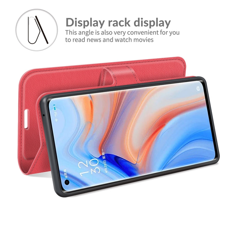 For OPPO Reno5 Pro+ / Find X3 Neo Litchi Texture Horizontal Flip Protective Case with Holder & Card Slots & Wallet