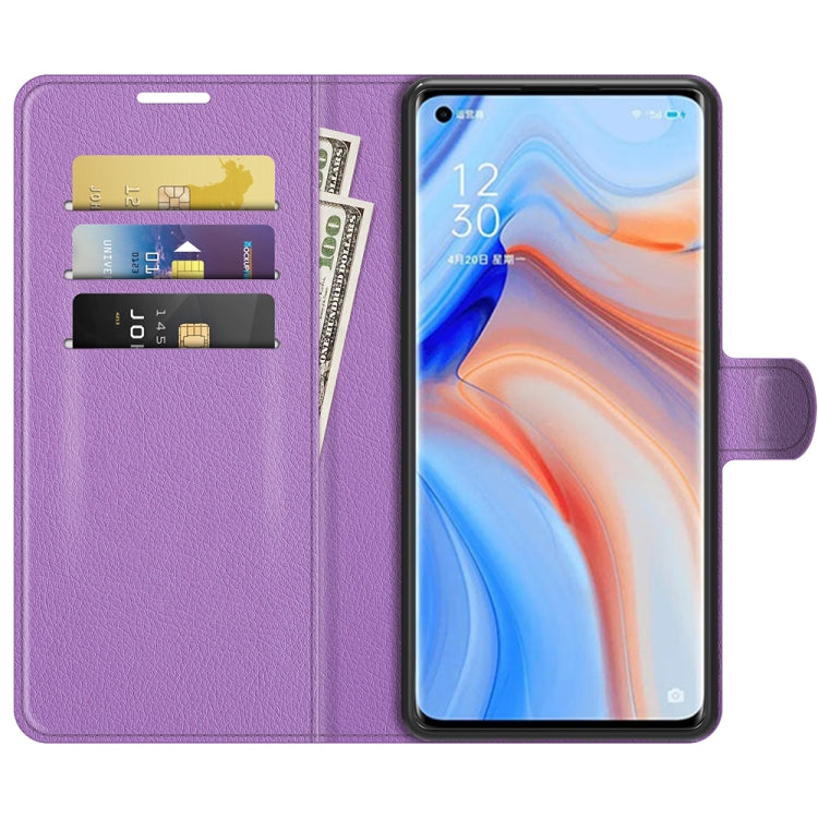 For OPPO Reno5 Pro+ / Find X3 Neo Litchi Texture Horizontal Flip Protective Case with Holder & Card Slots & Wallet