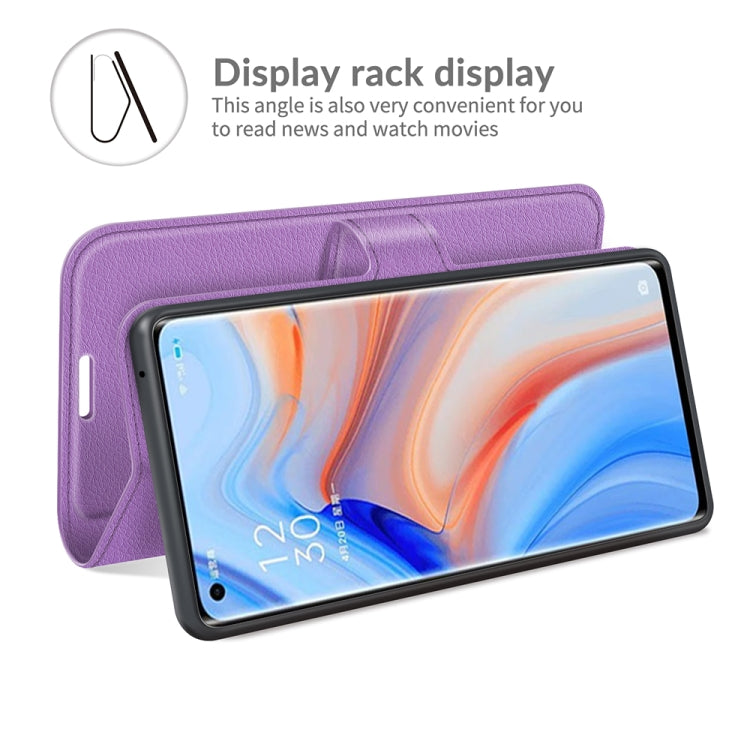 For OPPO Reno5 Pro+ / Find X3 Neo Litchi Texture Horizontal Flip Protective Case with Holder & Card Slots & Wallet