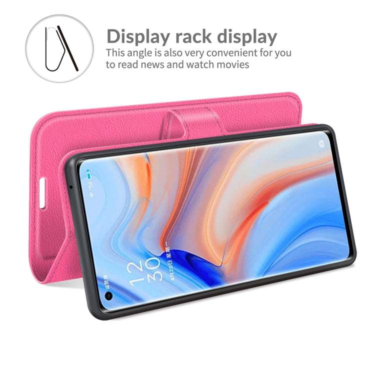 For OPPO Reno5 Pro+ / Find X3 Neo Litchi Texture Horizontal Flip Protective Case with Holder & Card Slots & Wallet