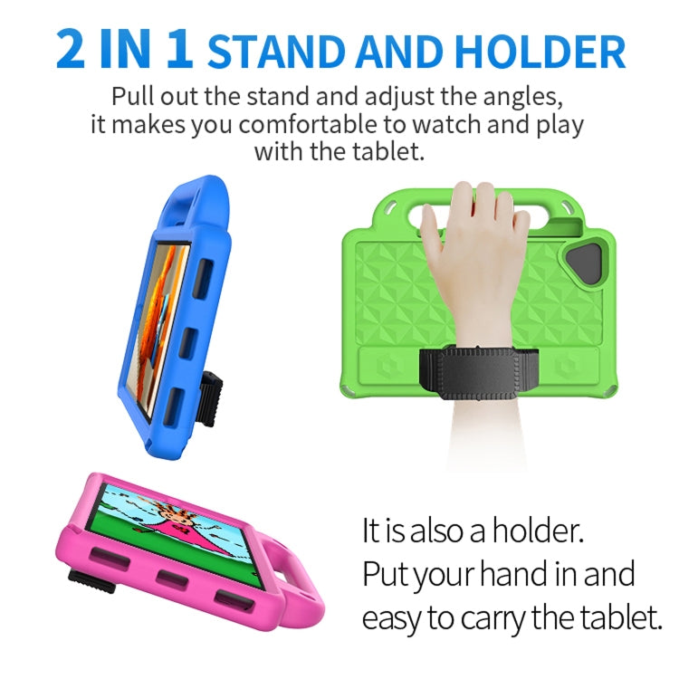For Samsung Galaxy Tab A7 Lite T220 / T225 Diamond Series EVA  Anti-Fall Shockproof Sleeve Protective Shell Case with Holder & Strap