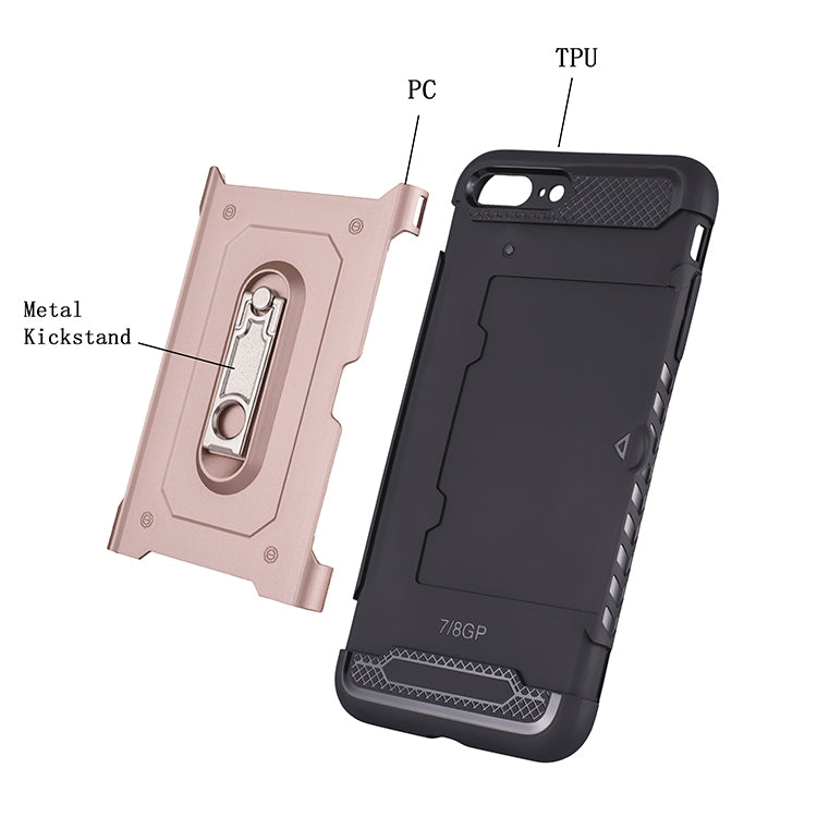 Shockproof PC + TPU Case for iPhone 6P / 6SP, with Holder