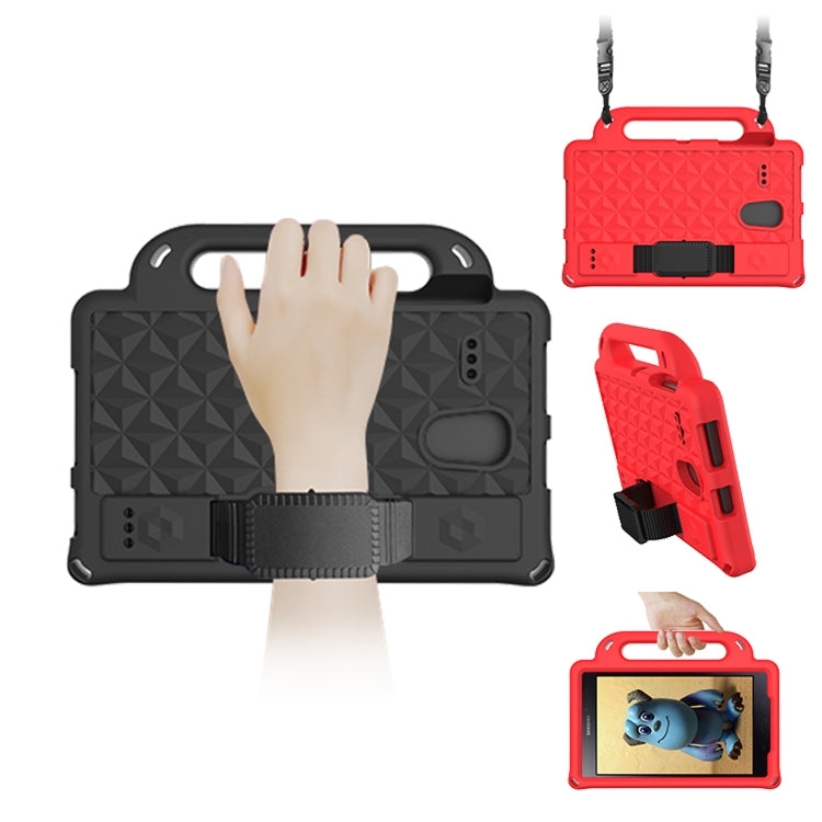 For Samsung Galaxy Tab A 8.0 T380/385/T387 Diamond Series EVA  Anti-Fall Shockproof Sleeve Protective Shell Case with Holder & Strap