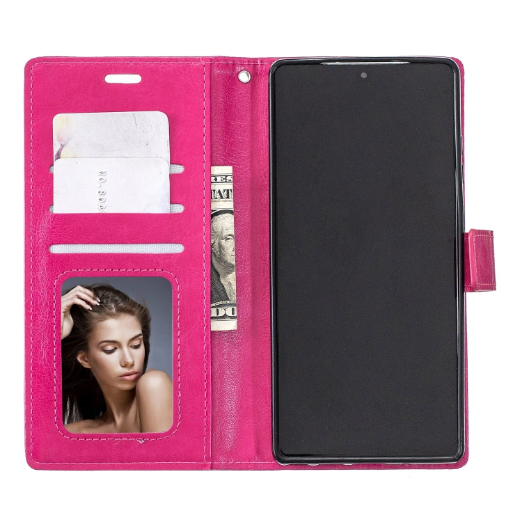 For Samsung Galaxy S21 FE Crazy Horse Texture Horizontal Flip Leather Case with Holder & Card Slots & Wallet & Photo Frame