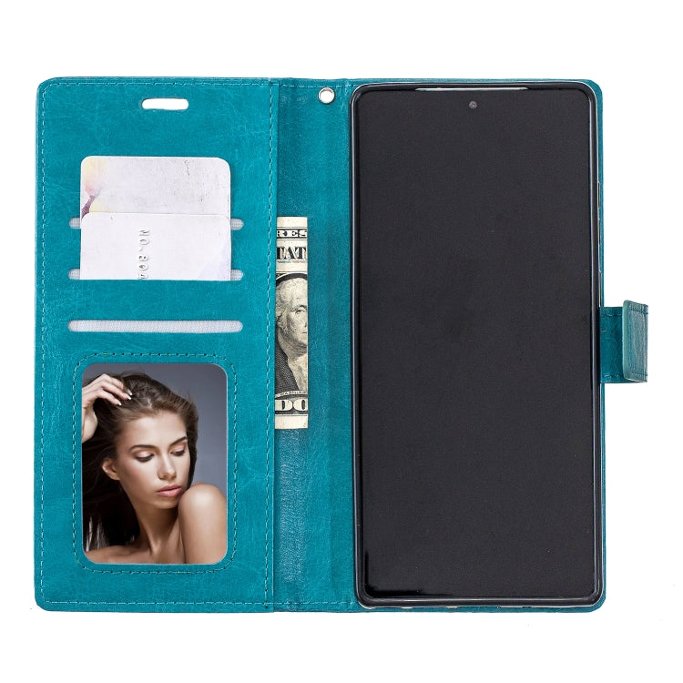For Samsung Galaxy A12 Crazy Horse Texture Horizontal Flip Leather Case with Holder & Card Slots & Wallet & Photo Frame