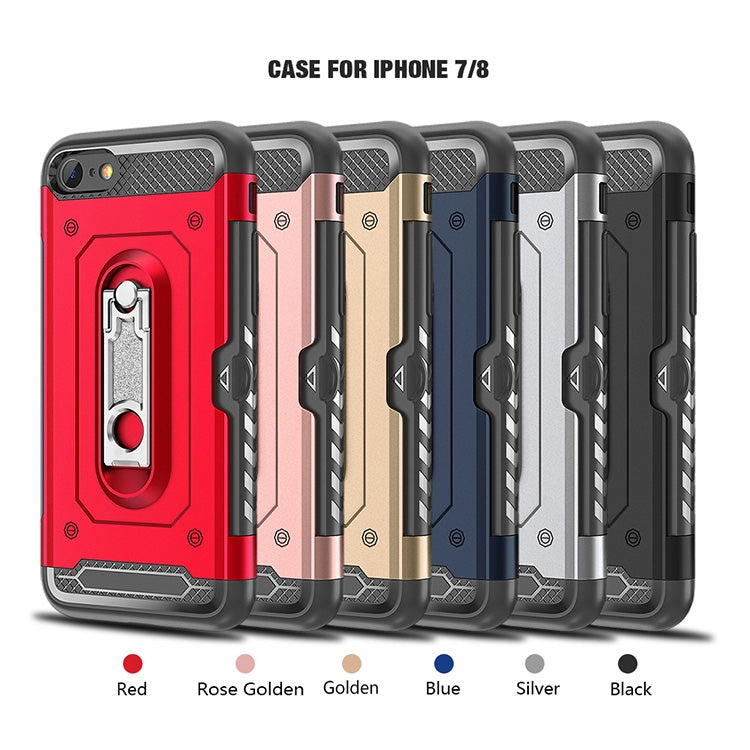 For iPhone 7 / 8 Shockproof PC + TPU Case with Holder
