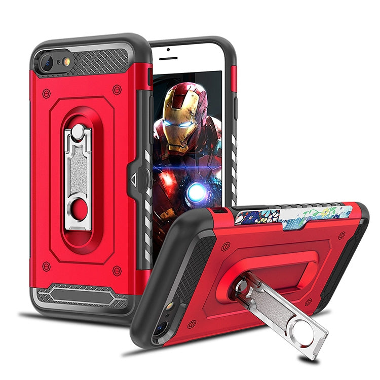 For iPhone 7 / 8 Shockproof PC + TPU Case with Holder