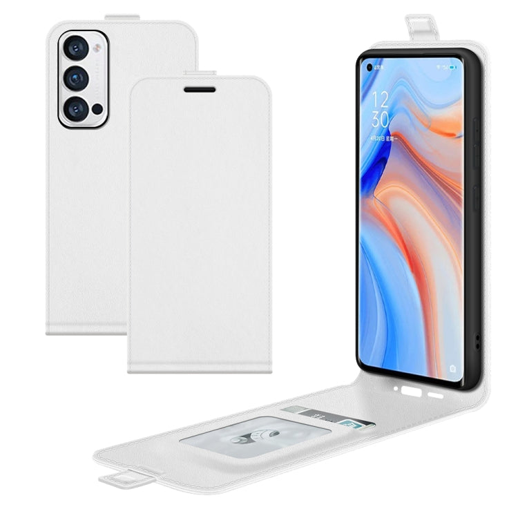 For OPPO Reno5 Pro+ / Find X3 Neo R64 Texture Single Vertical Flip Leather Protective Case with Card Slots & Photo Frame