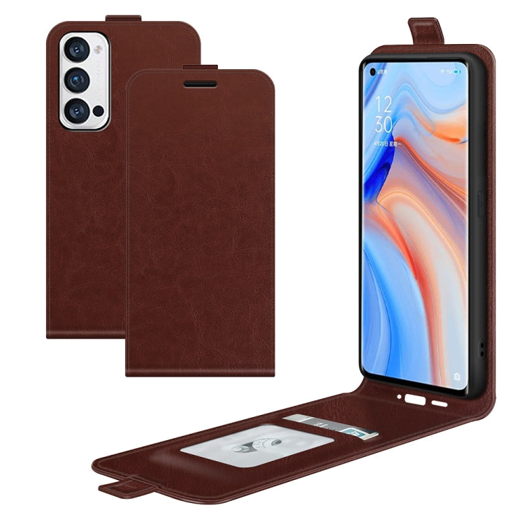 For OPPO Reno5 Pro+ / Find X3 Neo R64 Texture Single Vertical Flip Leather Protective Case with Card Slots & Photo Frame