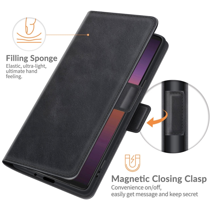 For Sony Xperia 1 III Dual-side Magnetic Buckle Horizontal Flip Leather Case with Holder & Card Slots & Wallet