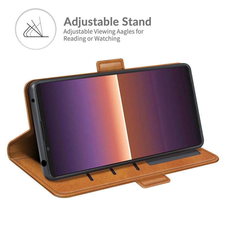 For Sony Xperia 1 III Dual-side Magnetic Buckle Horizontal Flip Leather Case with Holder & Card Slots & Wallet