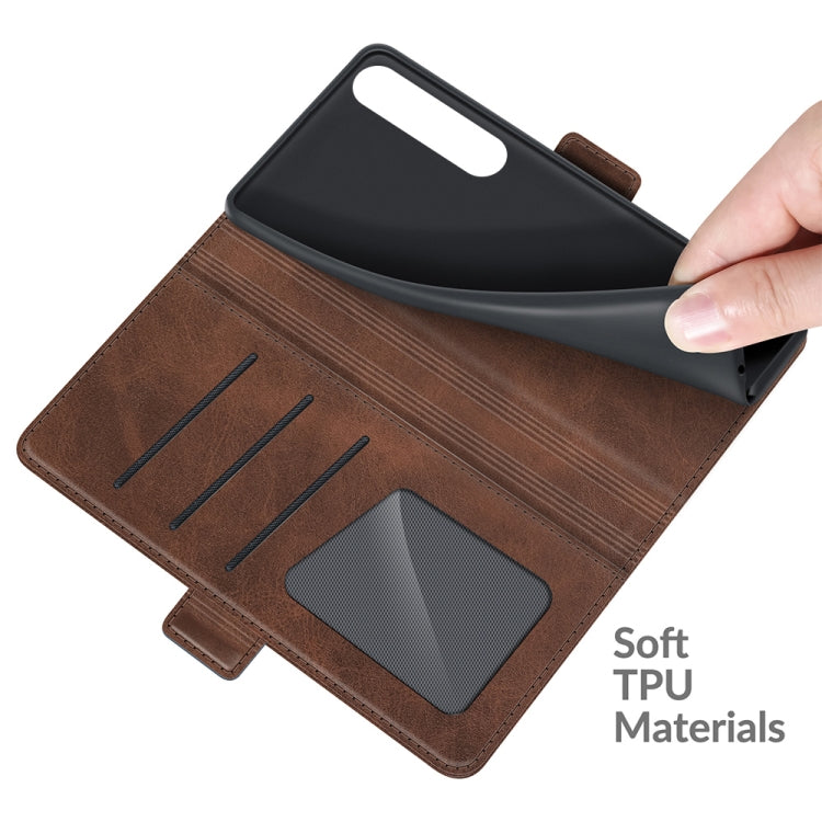 For Sony Xperia 1 III Dual-side Magnetic Buckle Horizontal Flip Leather Case with Holder & Card Slots & Wallet