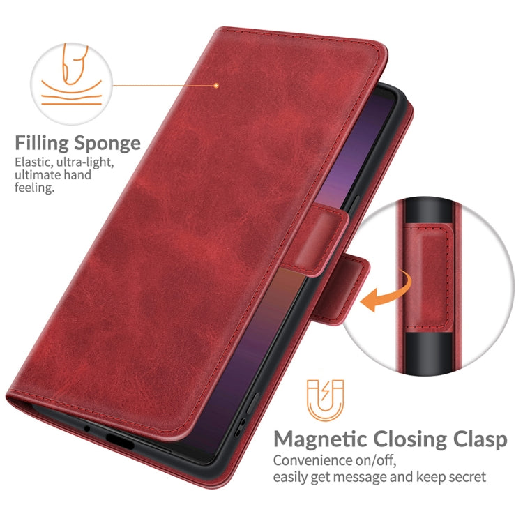For Sony Xperia 1 III Dual-side Magnetic Buckle Horizontal Flip Leather Case with Holder & Card Slots & Wallet