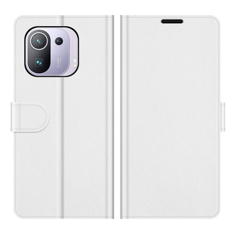 For Xiaomi Mi 11 Pro 5G / 4G R64 Texture Single Horizontal Flip Protective Case with Holder & Card Slots & Wallet& Photo Frame