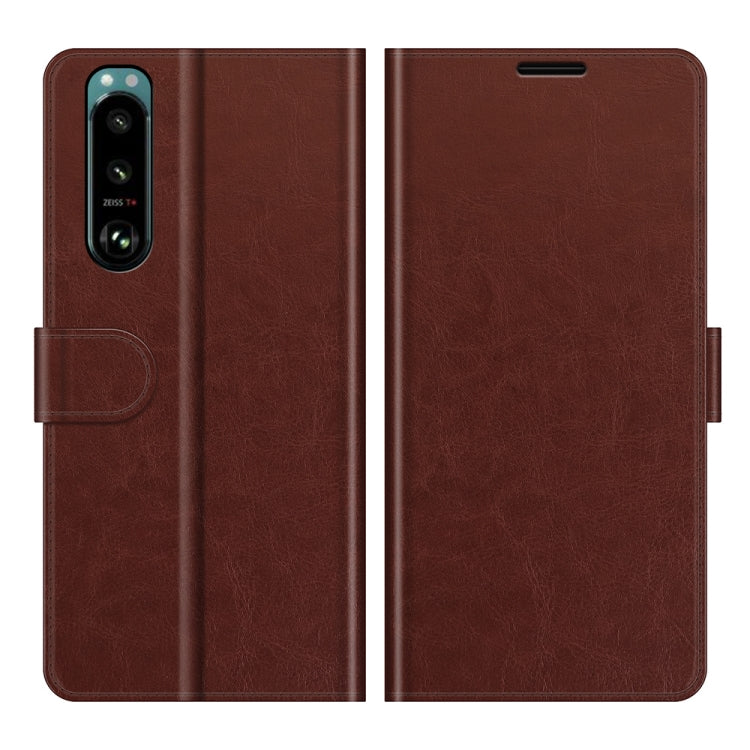 For Sony Xperia 5 III R64 Texture Single Horizontal Flip Protective Case with Holder & Card Slots & Wallet& Photo Frame