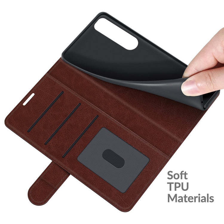 For Sony Xperia 5 III R64 Texture Single Horizontal Flip Protective Case with Holder & Card Slots & Wallet& Photo Frame