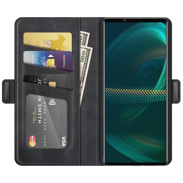 For Sony Xperia 5 III Dual-side Magnetic Buckle Horizontal Flip Leather Case with Holder & Card Slots & Wallet