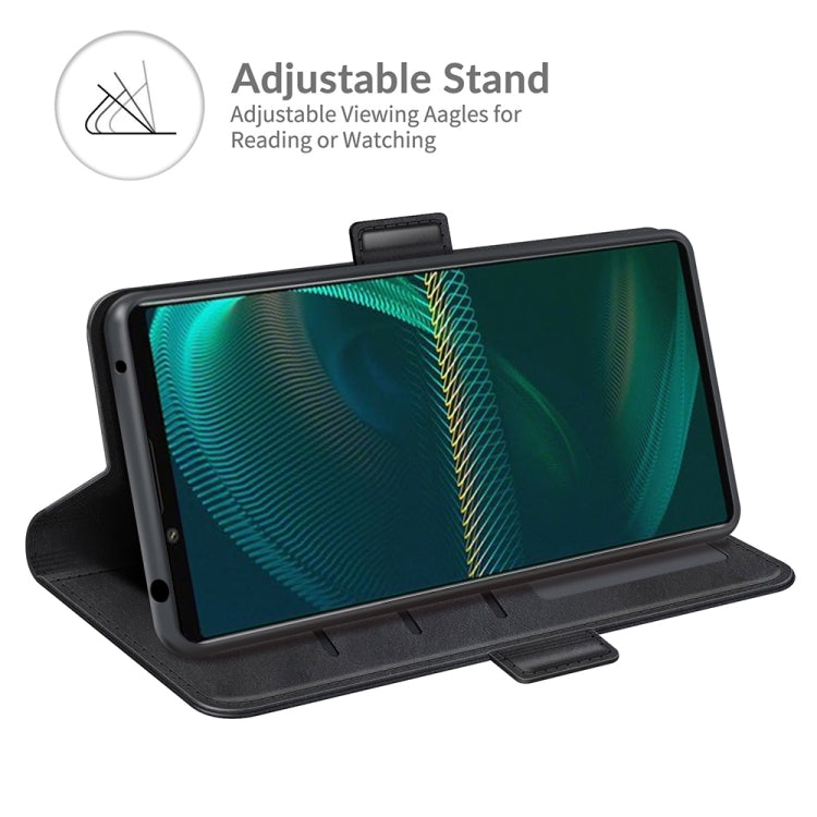 For Sony Xperia 5 III Dual-side Magnetic Buckle Horizontal Flip Leather Case with Holder & Card Slots & Wallet