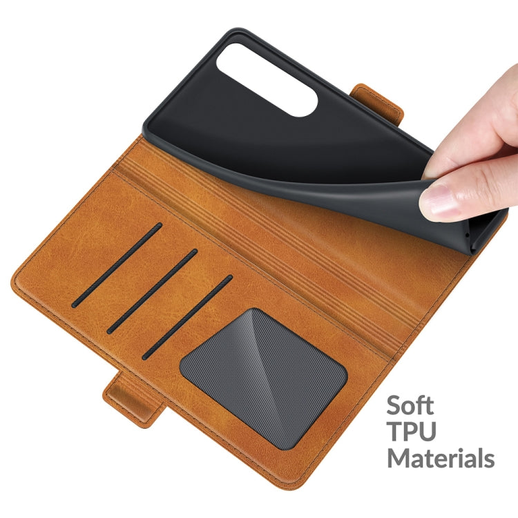 For Sony Xperia 5 III Dual-side Magnetic Buckle Horizontal Flip Leather Case with Holder & Card Slots & Wallet