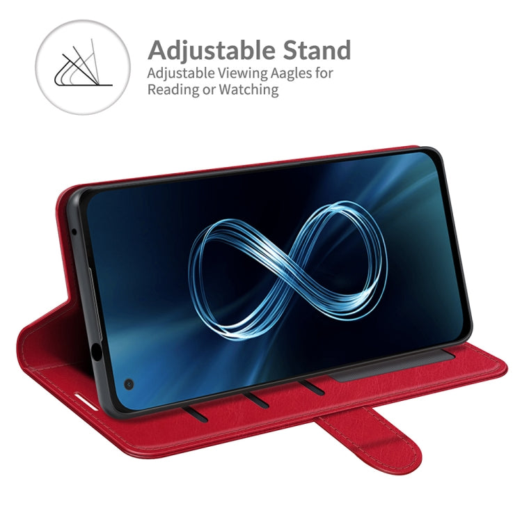 For Asus Zenfone 8 R64 Texture Single Horizontal Flip Protective Case with Holder & Card Slots & Wallet& Photo Frame