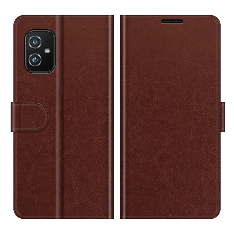 For Asus Zenfone 8 R64 Texture Single Horizontal Flip Protective Case with Holder & Card Slots & Wallet& Photo Frame