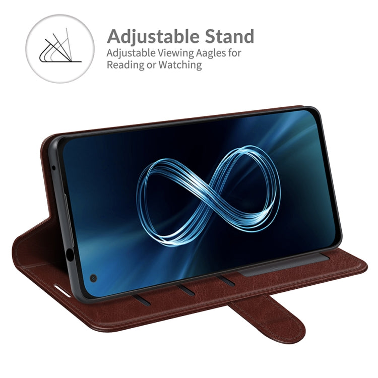 For Asus Zenfone 8 R64 Texture Single Horizontal Flip Protective Case with Holder & Card Slots & Wallet& Photo Frame