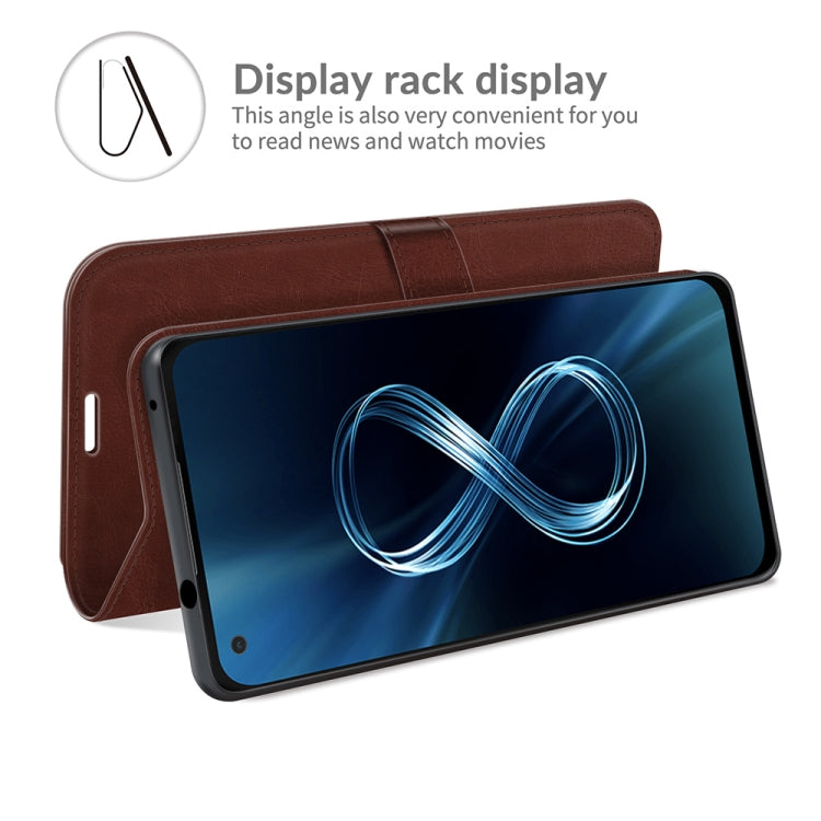 For Asus Zenfone 8 R64 Texture Single Horizontal Flip Protective Case with Holder & Card Slots & Wallet& Photo Frame
