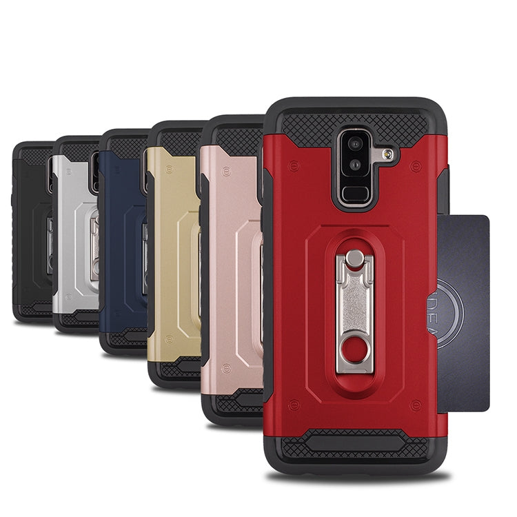 Shockproof PC + TPU Case for Galaxy A6+ (2018), with Holder