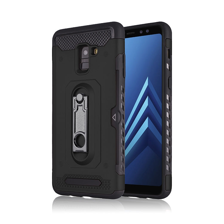 Shockproof PC + TPU Case for Galaxy A8 2018, with Holder