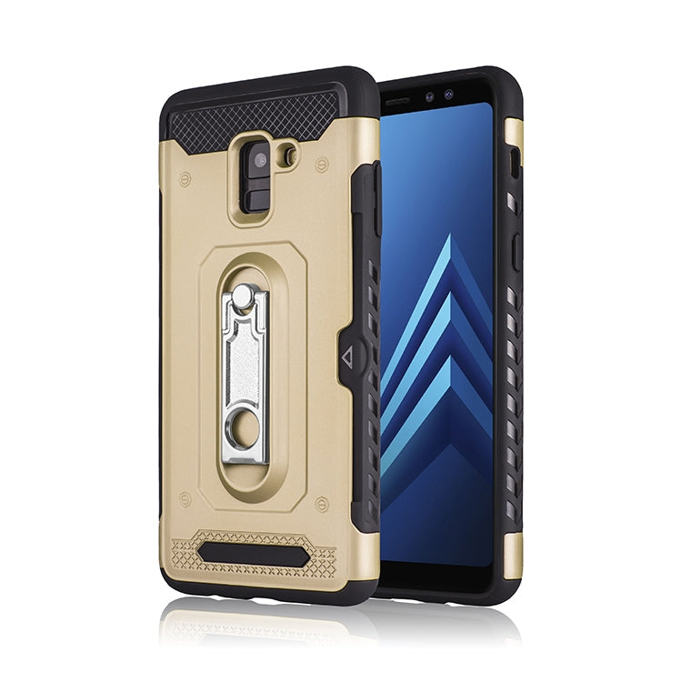 Shockproof PC + TPU Case for Galaxy A8 2018, with Holder