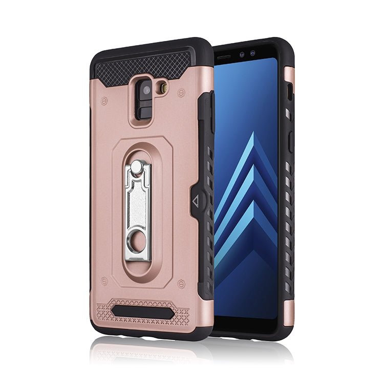 Shockproof PC + TPU Case for Galaxy A8 2018, with Holder