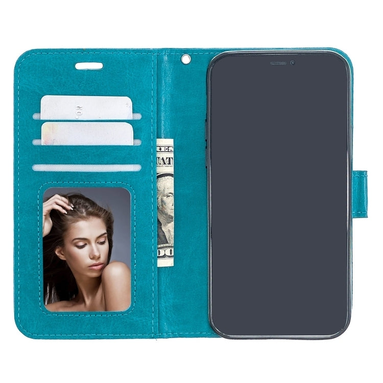 For iPhone 13 Pro Crazy Horse Texture Horizontal Flip Leather Case with Holder & Card Slots & Wallet & Photo Frame