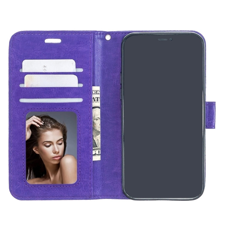 For iPhone 13 Pro Crazy Horse Texture Horizontal Flip Leather Case with Holder & Card Slots & Wallet & Photo Frame