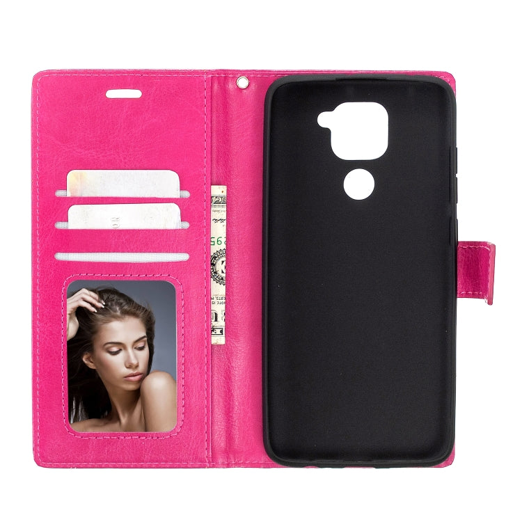 For Xiaomi Redmi Note 9 5G Crazy Horse Texture Horizontal Flip Leather Case with Holder & Card Slots & Wallet & Photo Frame