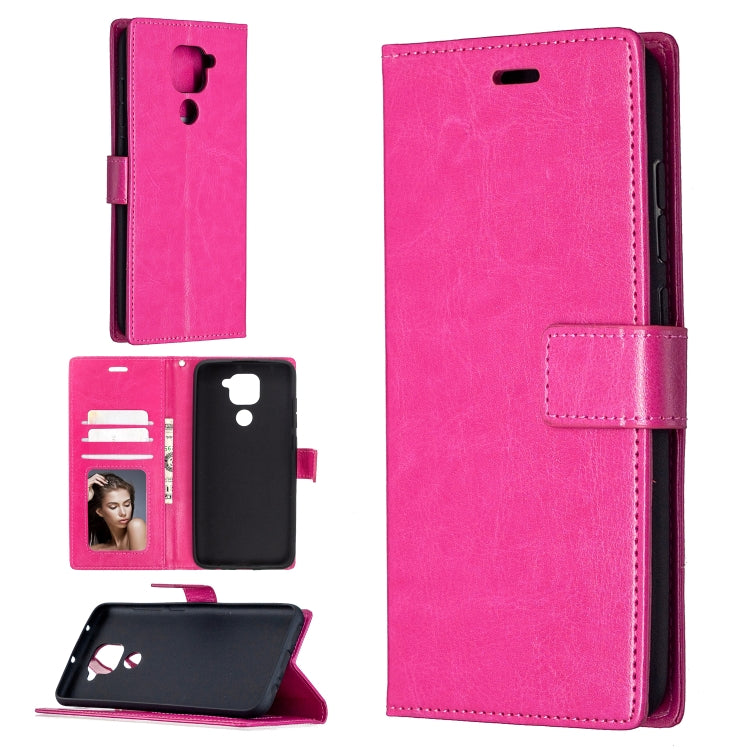 For Xiaomi Redmi Note 9 5G Crazy Horse Texture Horizontal Flip Leather Case with Holder & Card Slots & Wallet & Photo Frame