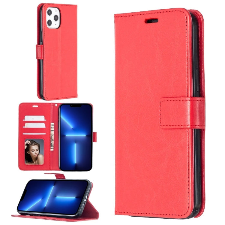 For iPhone 13 Pro Max Crazy Horse Texture Horizontal Flip Leather Case with Holder & Card Slots & Wallet & Photo Frame