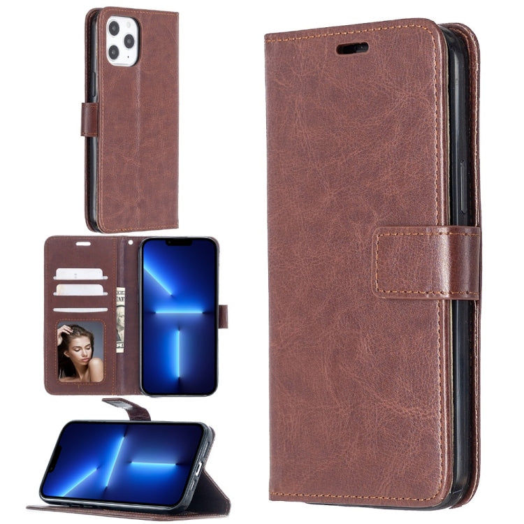For iPhone 13 Pro Max Crazy Horse Texture Horizontal Flip Leather Case with Holder & Card Slots & Wallet & Photo Frame