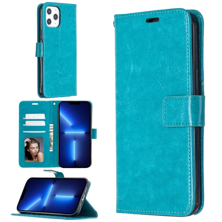 For iPhone 13 Pro Max Crazy Horse Texture Horizontal Flip Leather Case with Holder & Card Slots & Wallet & Photo Frame