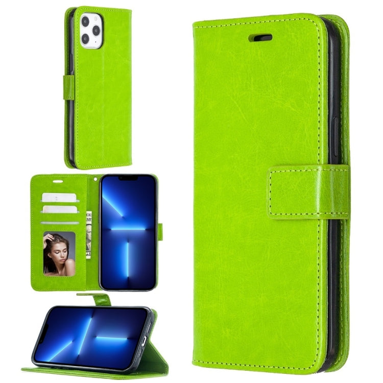 For iPhone 13 Pro Max Crazy Horse Texture Horizontal Flip Leather Case with Holder & Card Slots & Wallet & Photo Frame