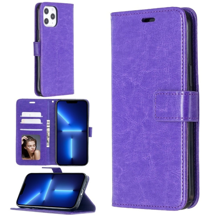 For iPhone 13 Pro Max Crazy Horse Texture Horizontal Flip Leather Case with Holder & Card Slots & Wallet & Photo Frame
