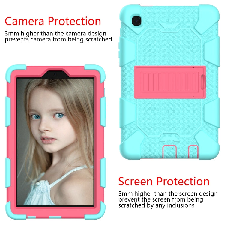 For Samsung Galaxy Tab A7 Lite T220 / T225 Two-Color Robot Shockproof Silicone + PC Protective Case with Holder