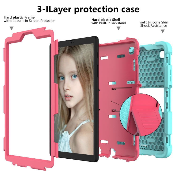 For Samsung Galaxy Tab A7 Lite T220 / T225 Two-Color Robot Shockproof Silicone + PC Protective Case with Holder